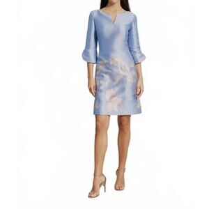 NEW FRASCARA mikado floral mini dress in blue/pink